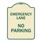 Signmission Emergency Lane No Parking Heavy-Gauge Aluminum Architectural Sign, 24" x 18", TG-1824-24109 A-DES-TG-1824-24109 - alternate 1